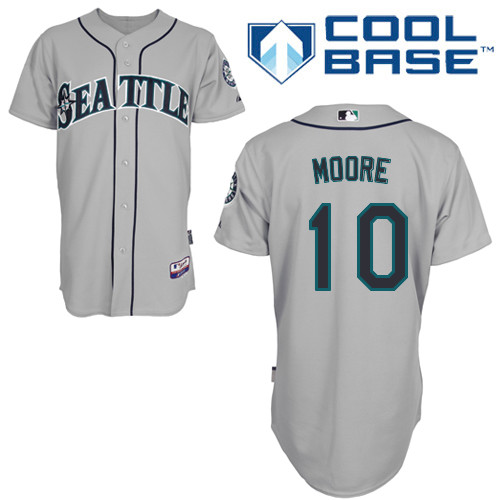 Best Seattle Mariners 10 Adam Moore Grey Cool Base MLB Jersey Baseball MLB Jerseys